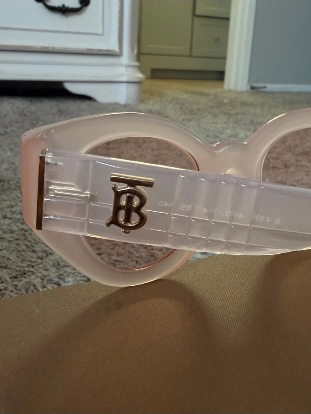 Burberry Taupe Leather Clutch Wallet